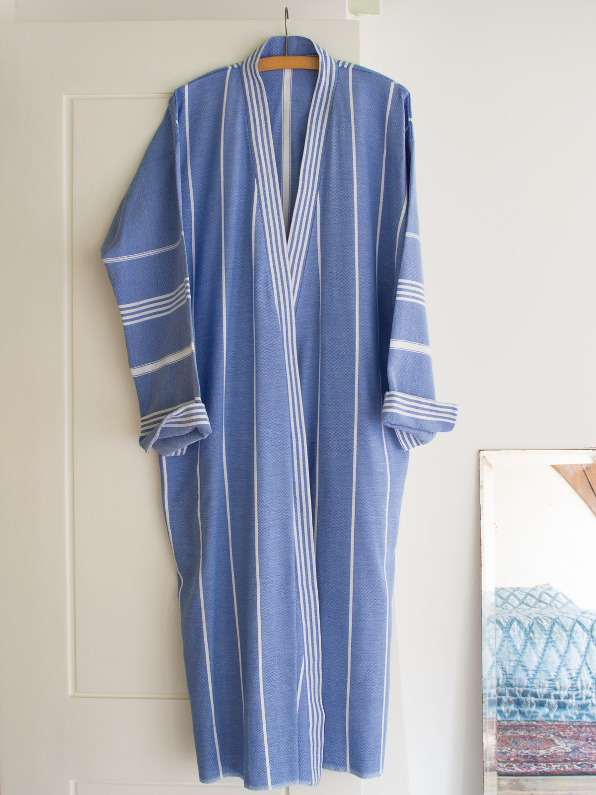 hamam badjas maat L, grieksblauw